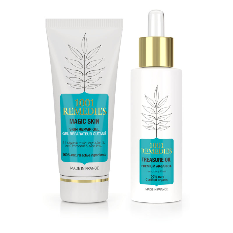 Bath & Body Gift Set | Acne Treatment, Argan Oil - 1001 Remedies