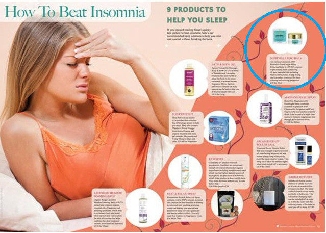 How to beat insomnia | Sloan magazine | 1001 remedies sleep balm