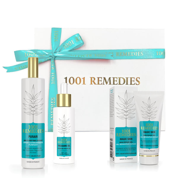 Spa Gift Set | Acne Treatment, Argan Oil, Room Spray - 1001 Remedies